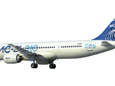 MC-21 airliner 3D model