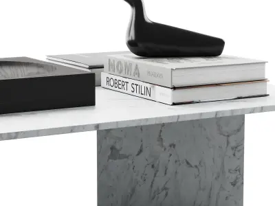 living decor set for coffee table 00 3D model