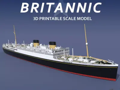 MV BRITANNIC 1930 last White Star liner in service 3D print model