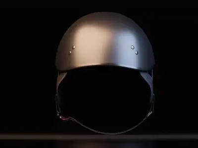 Motorcycle Half Helmet Free 3D model