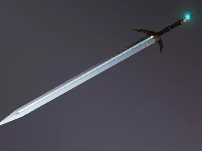 High-Quality 3D Sword Free low-poly 3D model