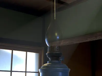 Old Kerosene Lamp 4K Low-poly 3D model