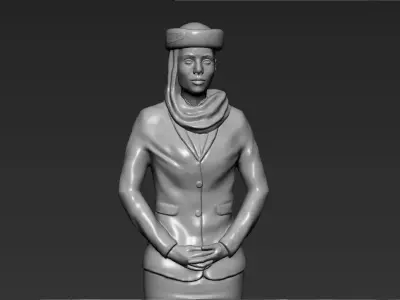 Emirates Airline stewardess 3D printing ready stl obj formats 3D print model