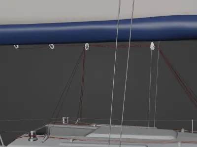 Boat and Boat-Jeanneau collection 2008 Low-poly 3D model