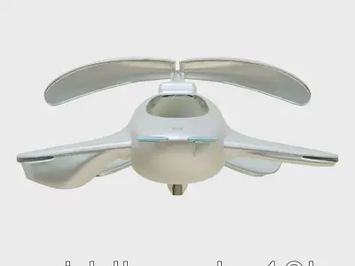 Futuristic Autonomous Flying Taxi Model with Sleek Aerodynami... Low-poly 3D model