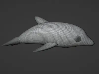 Inflatable dolphin green 3D model