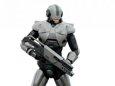 CYBORG SOL-60 Rigged for Unreal Engine - Unity - MIXAMO 3D model