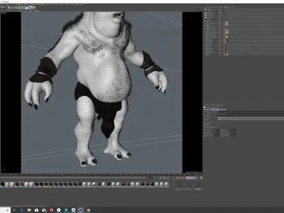 CAVE TROLL Low-poly 3D model