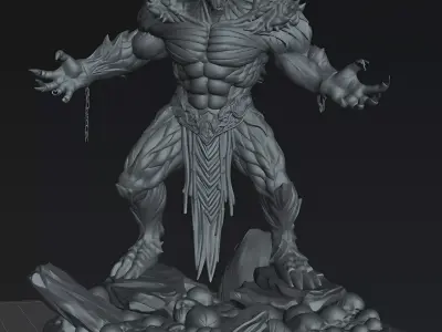 Warrior Gravebound Prime Abyssal Demon STL 3D print model