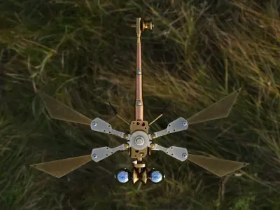 Mechanical Bug Low-poly 3D model