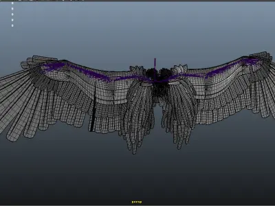 Fantasy Wing Rigged 3D model