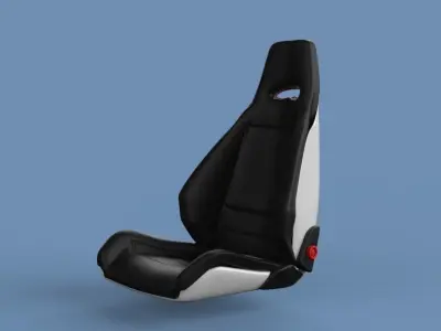 Basic car seat concept design 3D model Low-poly 3D model