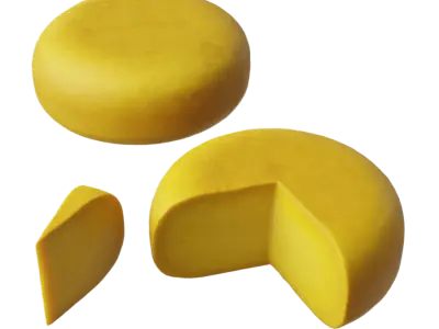  Gouda Cheese Wedges Food Model 