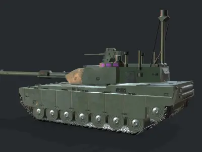 Modern MBT Tank Low-poly 3D model