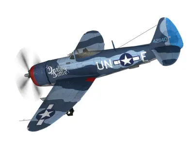Republic P-47M Thunderbolt - Darling Dottie 3D model