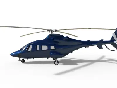 20358 private helicopter 3D model