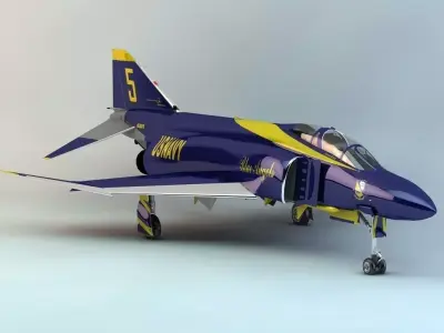 F-4J Phantom II Blue Angels 3D model