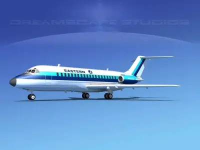 Douglas DC-9-15 Eastern 3D model
