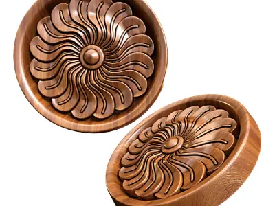 Ceiling Medallion 02 Free 3D model