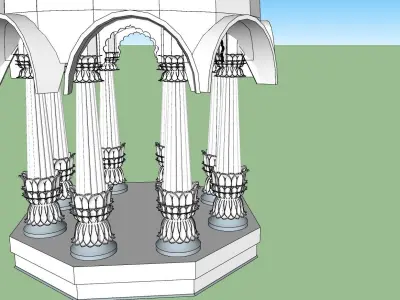 indian jodhpuri stone chatri 3d modal 3D model