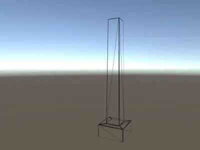 Obelisk with chinese writing Low-poly 3D model