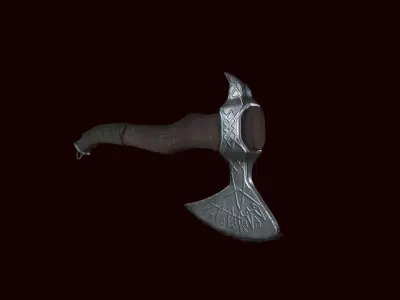 Hunting Axe Free low-poly 3D model
