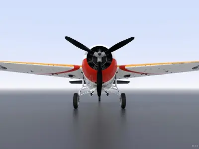 F4F-3 WILDCAT VF7 - 7F3 Low-poly 3D model