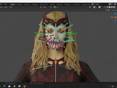 Scarlet Witch from Doctor Strange 2 3D Model Free low-poly 3D model