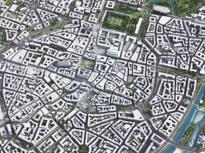 Munich Low-poly 3D model