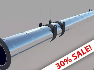 Pipe Ductwork Low-poly 3D model