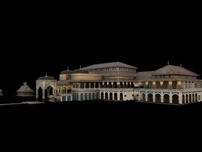 Istana Maimun Medan maimoon palace Low-poly 3D model