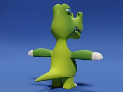 Cartoon Dinosaur Low poly 3D model Low-poly 3D model
