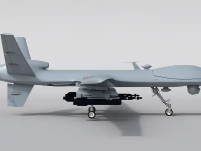 Military Aircraft Drone 3D 3D model