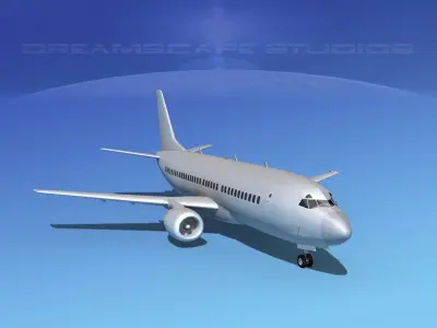 Boeing 737-300 Bare Metal 3D model