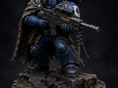 Shadow Marksman Power Armor STL Sci Fi Miniature Figure 3D print model