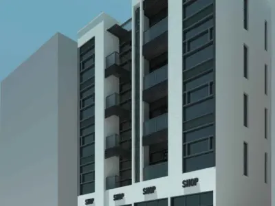 Commercial Building Concept 3D model