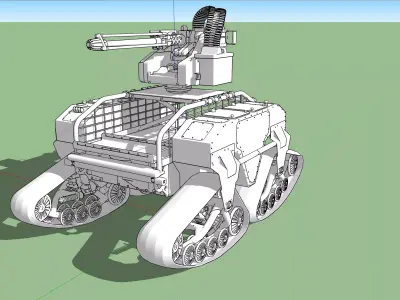 Unmanned Ground Attack vehicle - UGAV MUTT - J5 INTEGRATOR ARGO 3D model