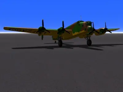 Handley Page Halifax Prototype Free 3D model