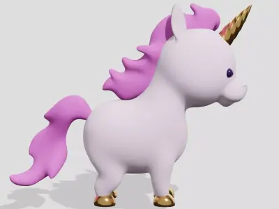 Cute unicorn  3D model
