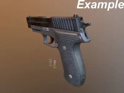 Sig Sauer P250 - Gamepoly Free low-poly 3D model