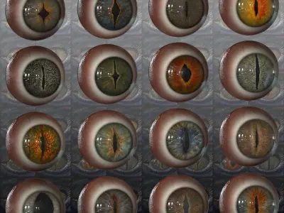 Creature Eyes Vol 07 - PBR Low-poly 3D model