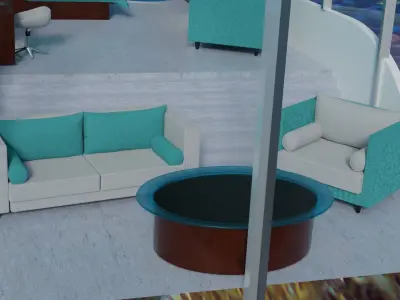 Underwater Hotel Room Free 3D model