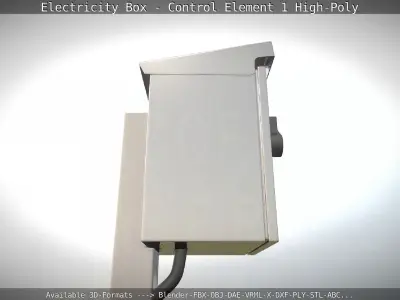 Electricity Box - Control Element 1 High-Poly Version 3D model