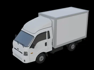 Kia Bongo 3 truck Low poly 3D model