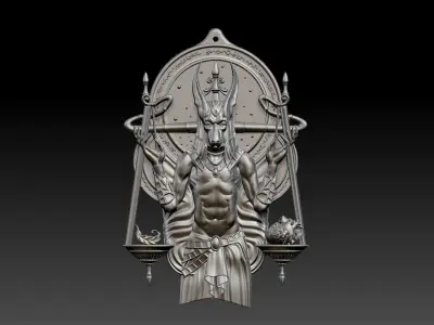 HM Anubis Keychain 3D print model