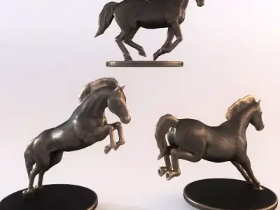 3 horse statuette 3D model