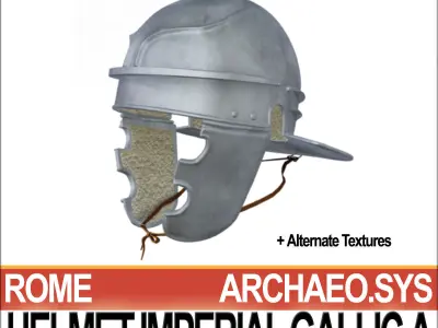 Roman Legionary Helmet Imperial Gallic A 3D model