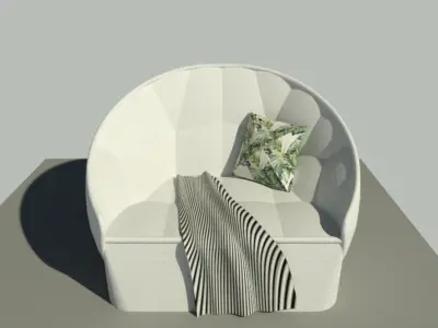 outdoor armchair  3d model 3D model