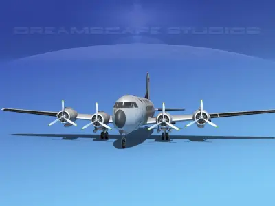 Douglas DC-4 Air America 3D model