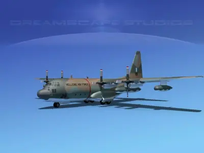 Lockheed C-130 Hercules Greece 3D model